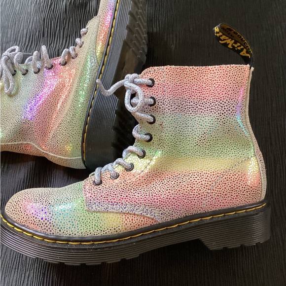 Dr. Martens Black and White Lace-Up Boots - Picture 4 of 15